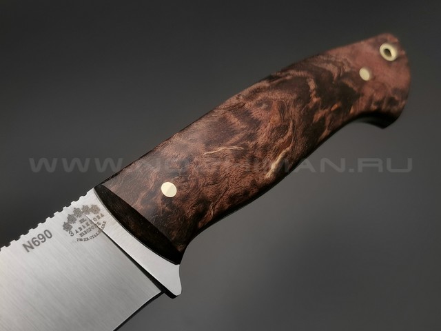 Нож "Граф Шереметьев" сталь N690, рукоять карельская береза (Тов. Завьялова)