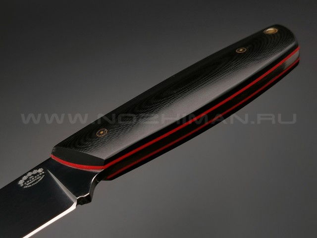 Нож "Цезарь" сталь Vanadis 10, рукоять G10 black, мозаичные пины (Тов. Завьялова)