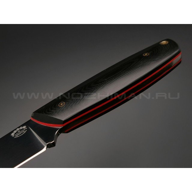 Нож "Цезарь" сталь Vanadis 10, рукоять G10 black, мозаичные пины (Тов. Завьялова)