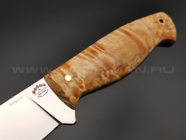 Нож "Волжский" сталь Sleipner, рукоять карельская береза (Тов. Завьялова)