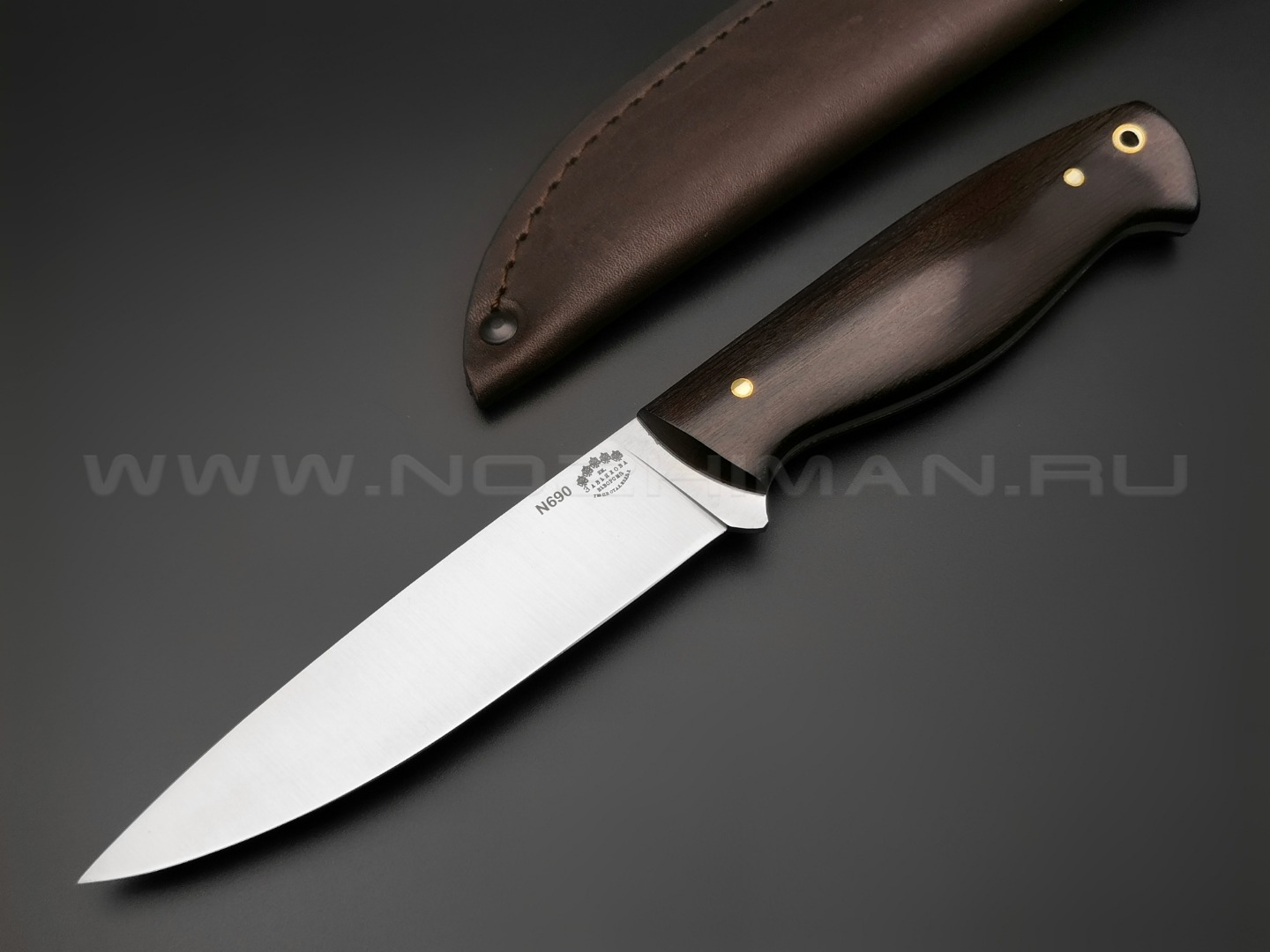 Нож "Волжский" сталь N690, рукоять граб (Тов. Завьялова)