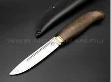 Нож "Финский" сталь K340, рукоять морёный дуб, латунь (Тов. Завьялова)