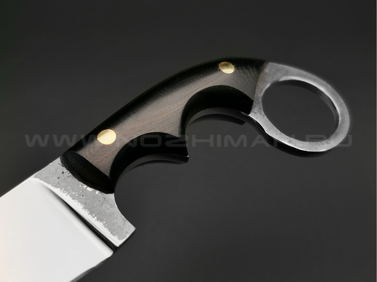 Нож "Шейный-К" с кольцом, сталь К340, рукоять G10 (Тов.Завьялова)