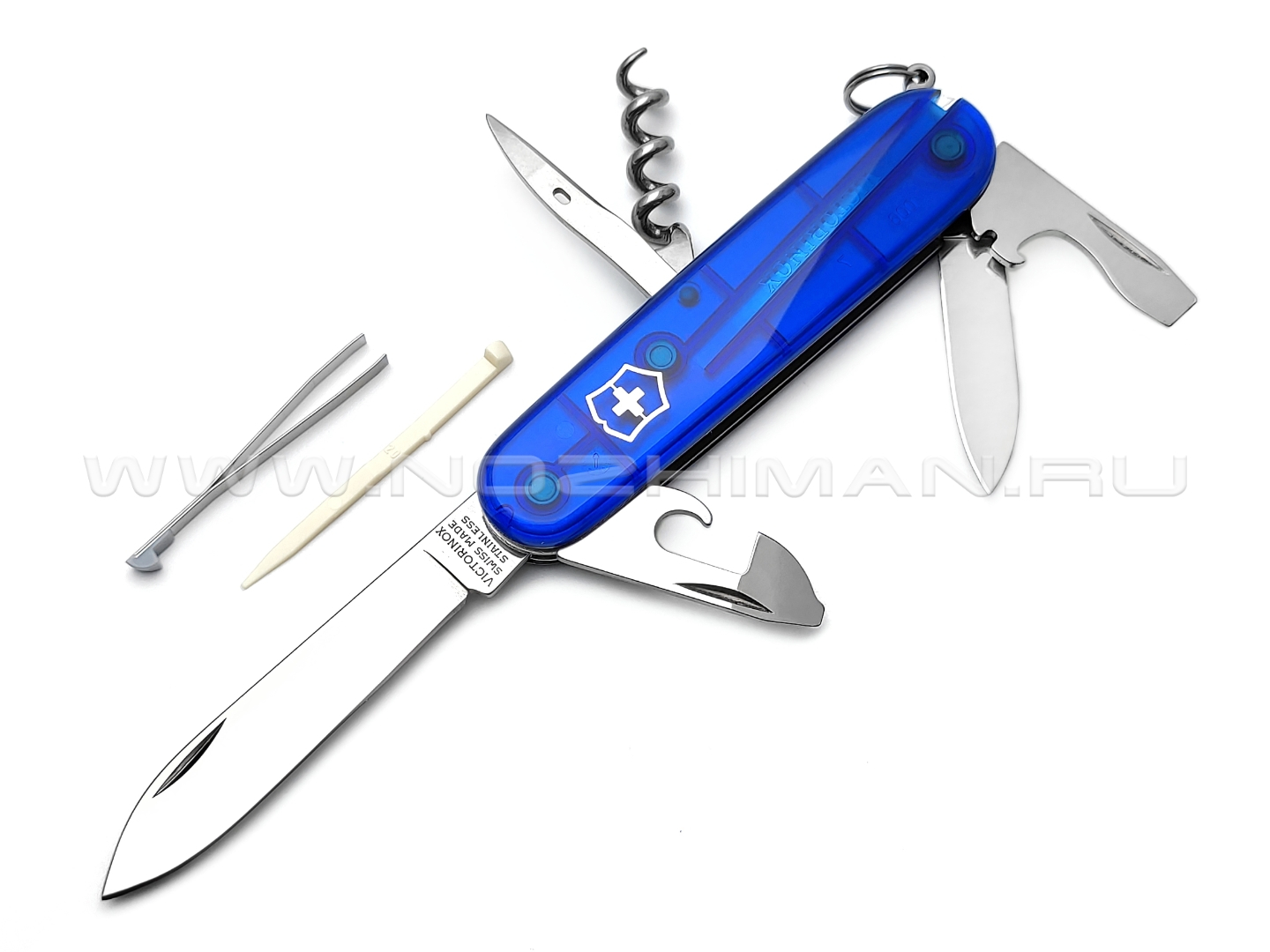 Швейцарский нож Victorinox 1.3603.T2 Spartan Blue Transparent (12 функции)