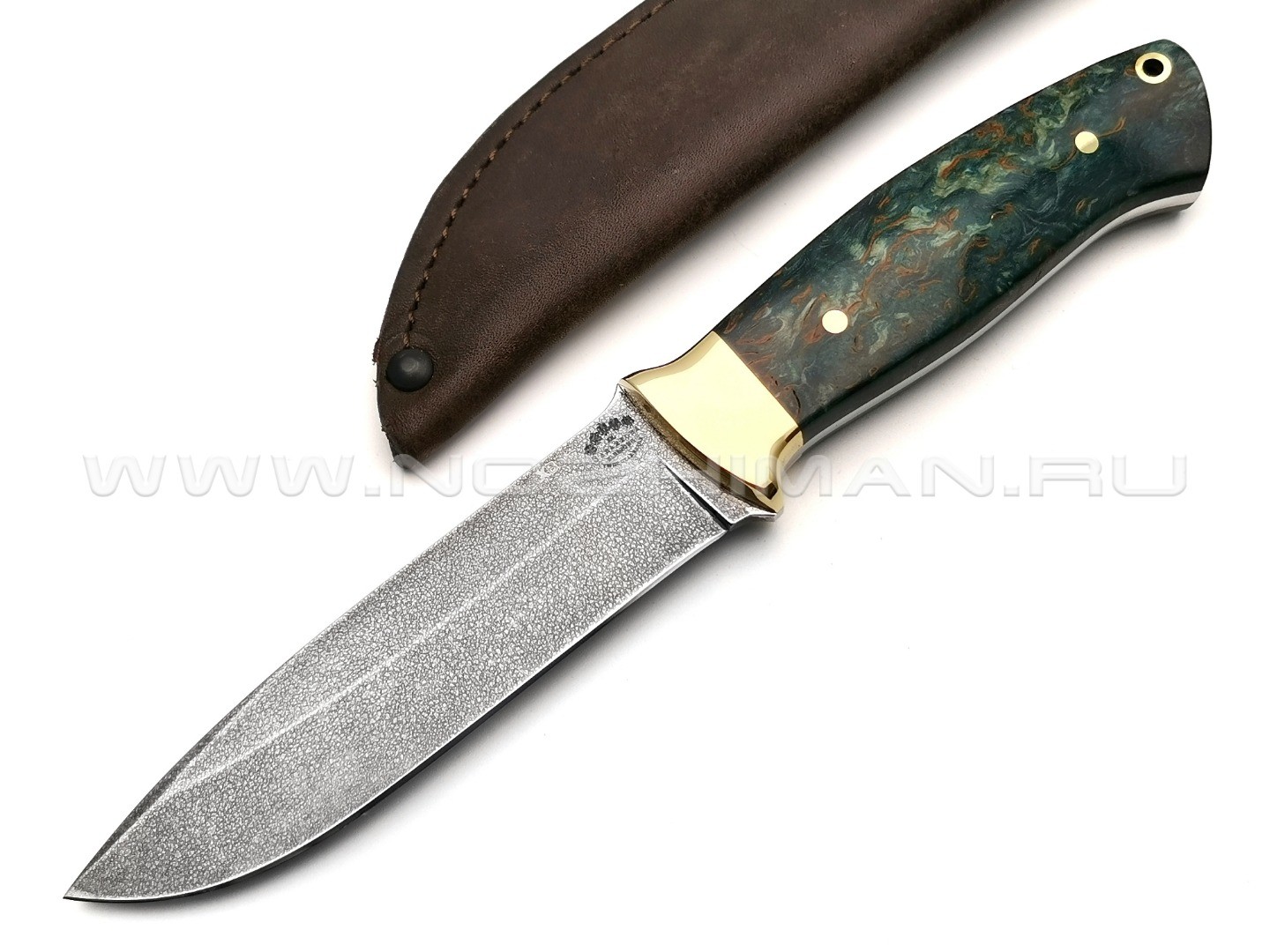 Нож "Боцман" сталь ХВ5, рукоять карельская береза, латунь (Тов. Завьялова)