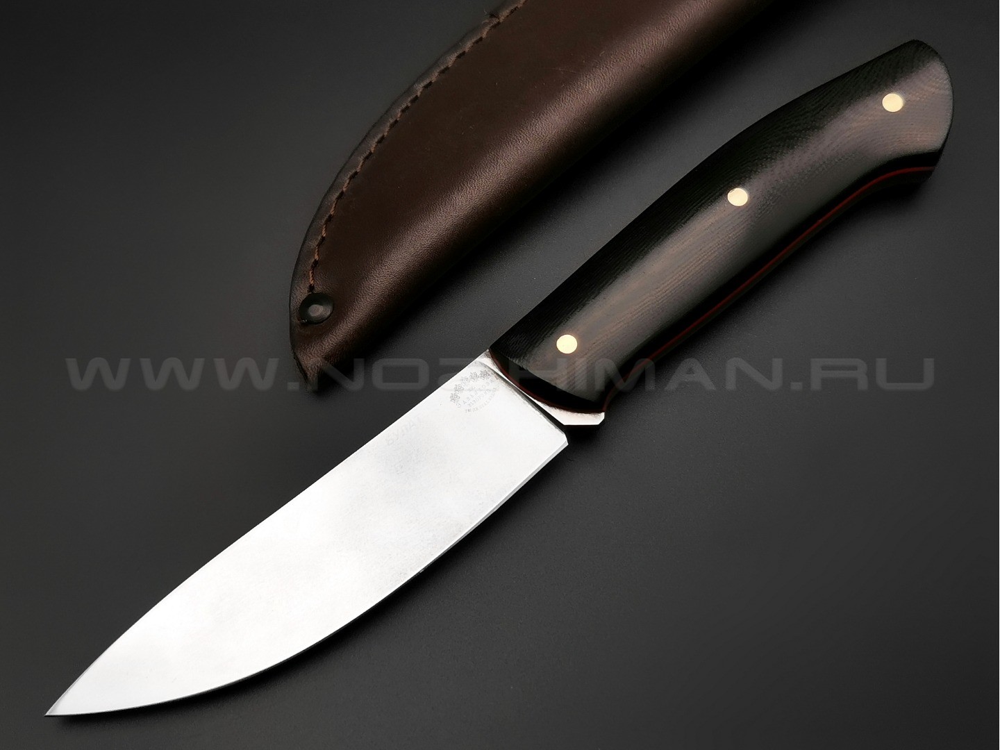 Нож "Крейсер" булатная сталь, рукоять G10 black (Тов. Завьялова)