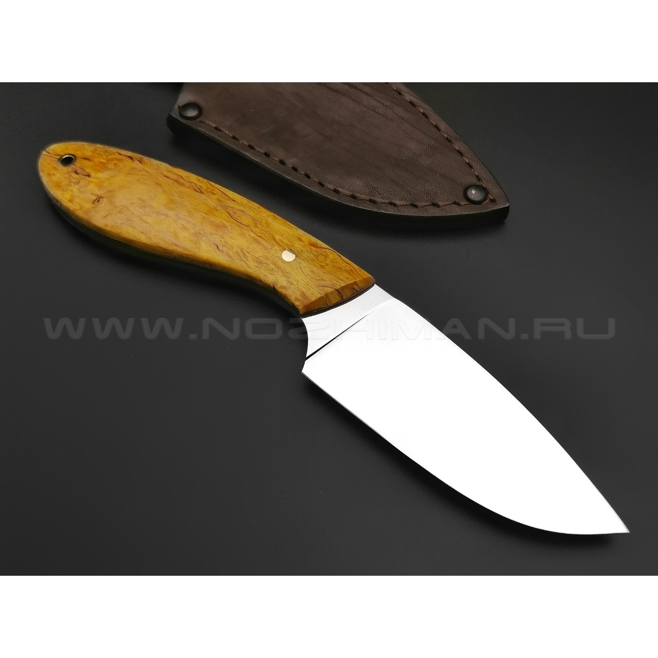 Нож "Боровик" N690 карельская береза