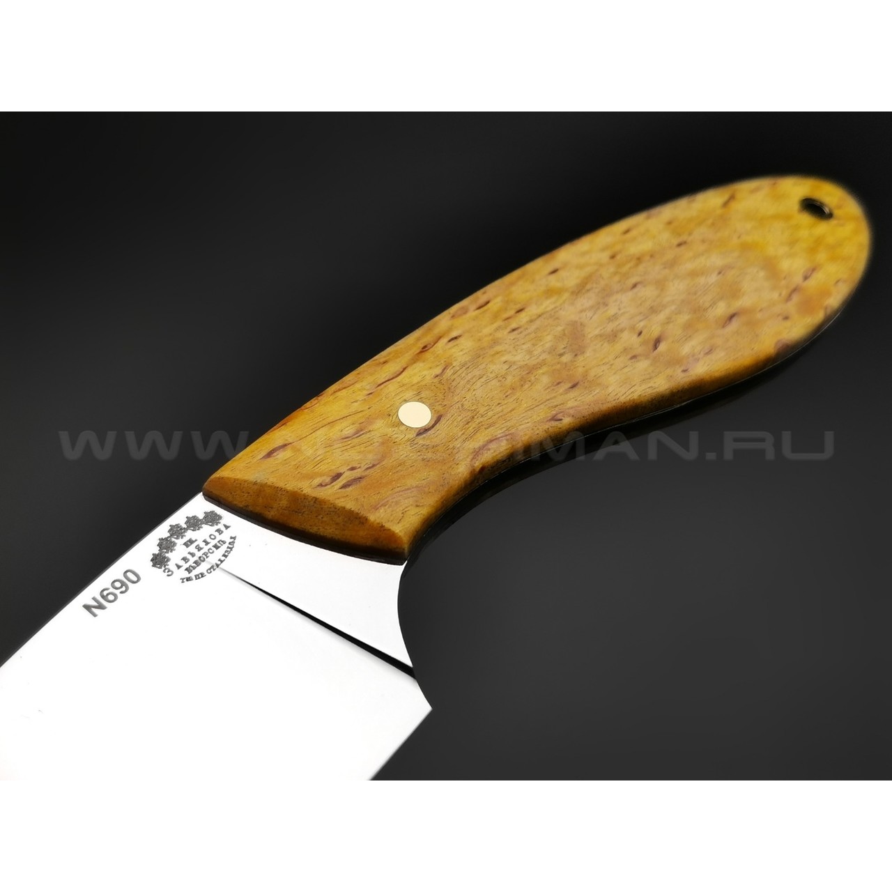 Нож "Боровик" N690 карельская береза