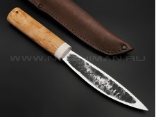 Нож "Якутский" сталь K340, рукоять стаб. карельская береза, кориан (Тов. Завьялова)