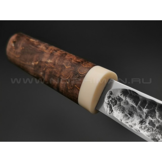 Нож "Якут" сталь K340, рукоять стаб. карельская береза, кориан 2 (Тов. Завьялова)