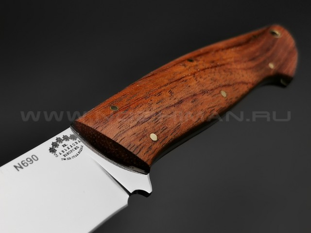 Товарищество Завьялова нож Фидель сталь N690, рукоять Дерево бубинга