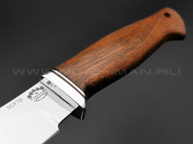 Нож "Атаман" сталь 95Х18, рукоять дерево бубинга (Товарищество Завьялова)