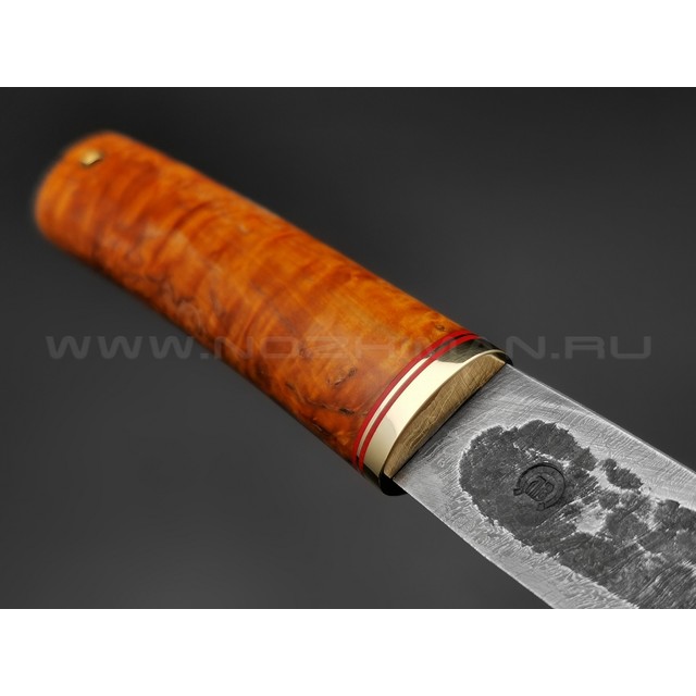 Нож "Якут-М1" дамасская сталь, рукоять карельская береза (Тов. Завьялова)