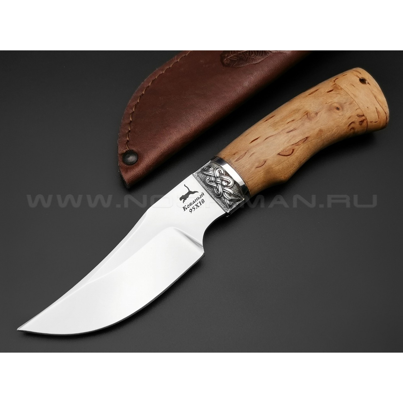 Нож "Коготь" сталь 95Х18, рукоять карельская береза (ООО Барс)