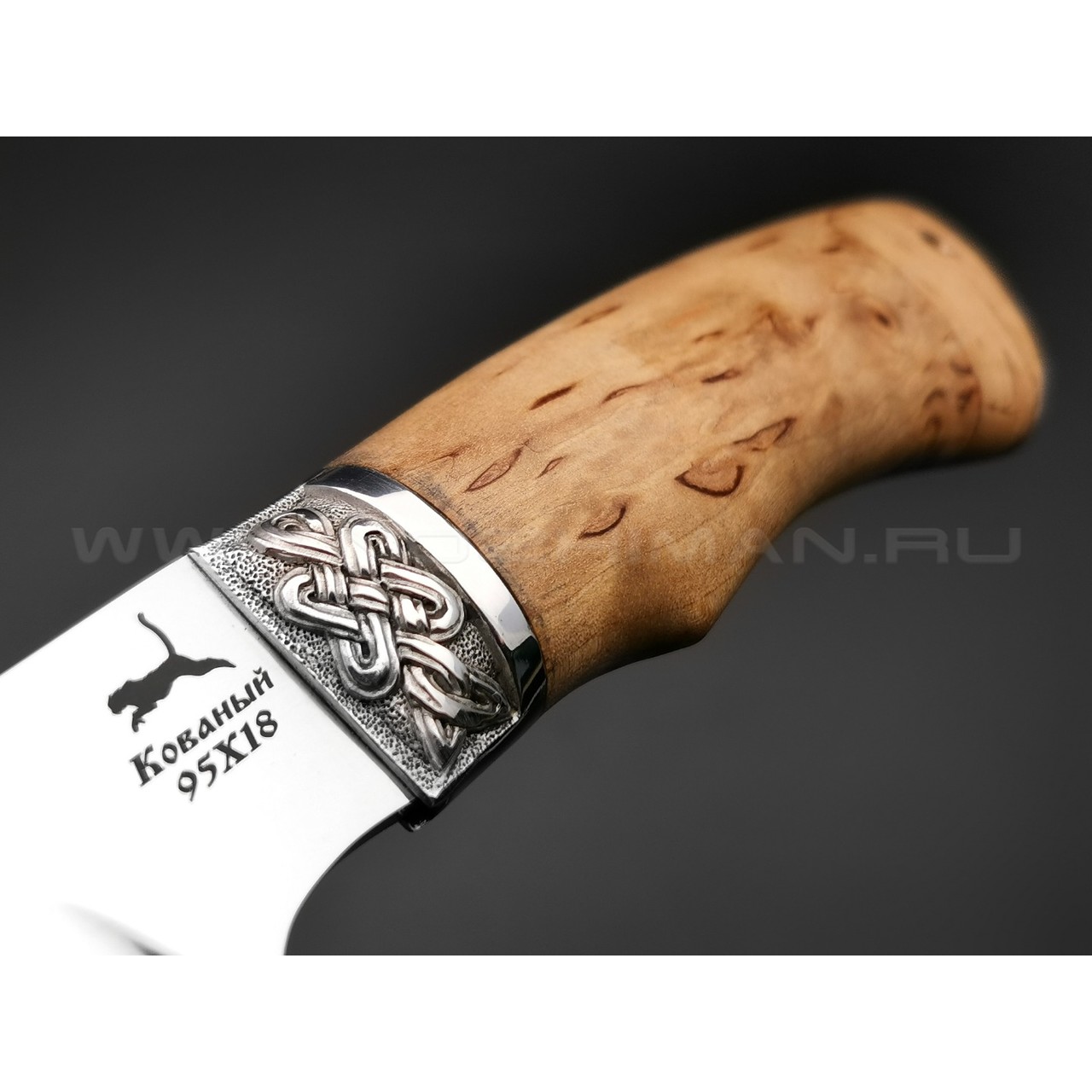 Нож "Коготь" сталь 95Х18, рукоять карельская береза (ООО Барс)