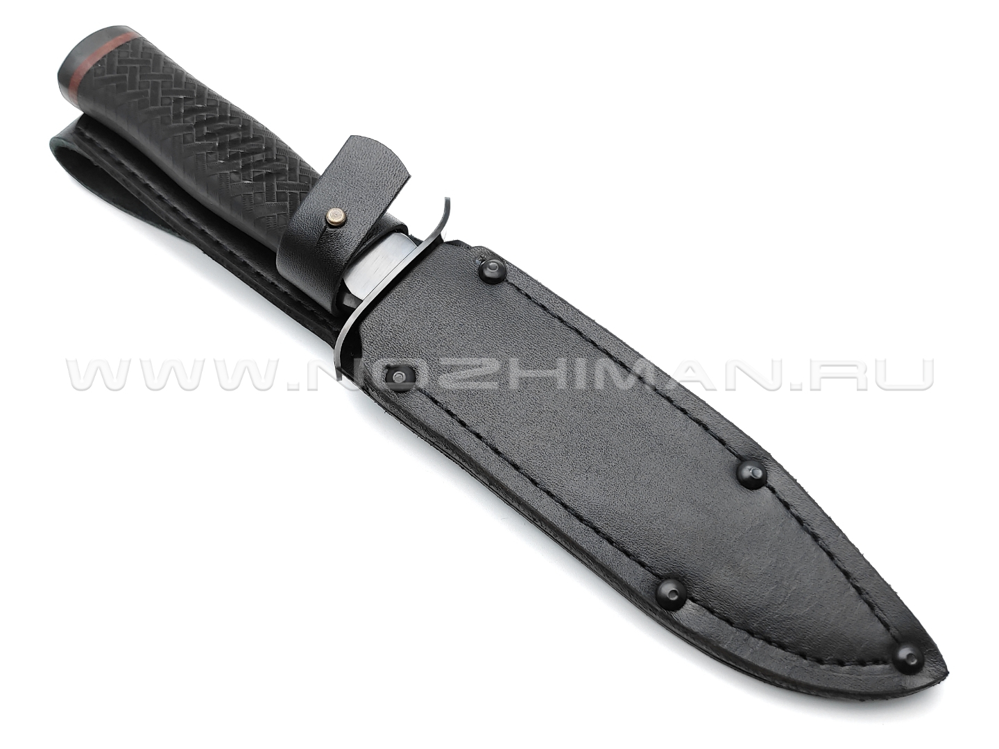 Нож разведчика НР-40 "Спецназ" черный, сталь 65Г, рукоять резина (Титов & Солдатова)