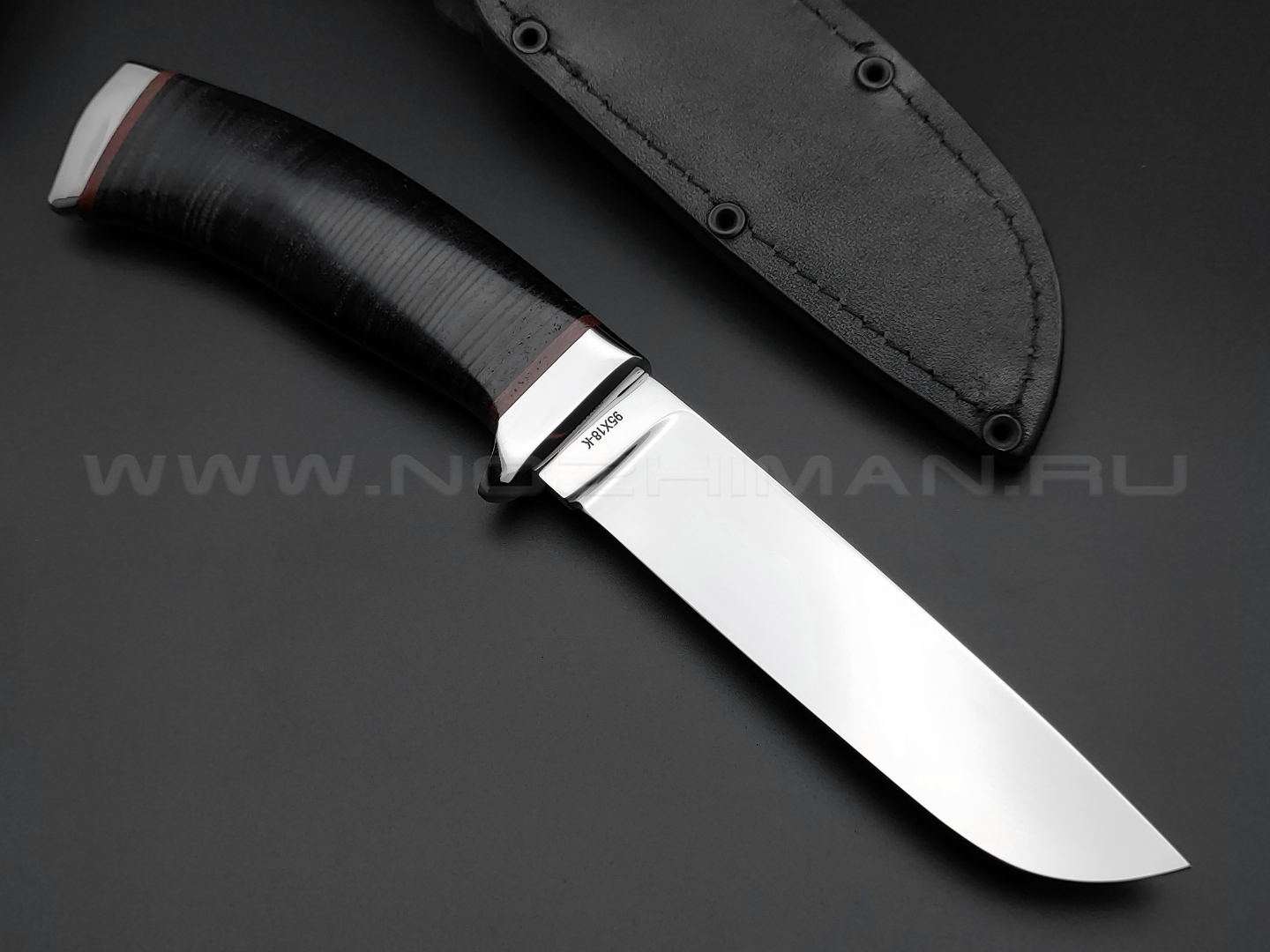 Нож "Варан-3" сталь 95Х18, рукоять наборная кожа (Титов & Солдатова)