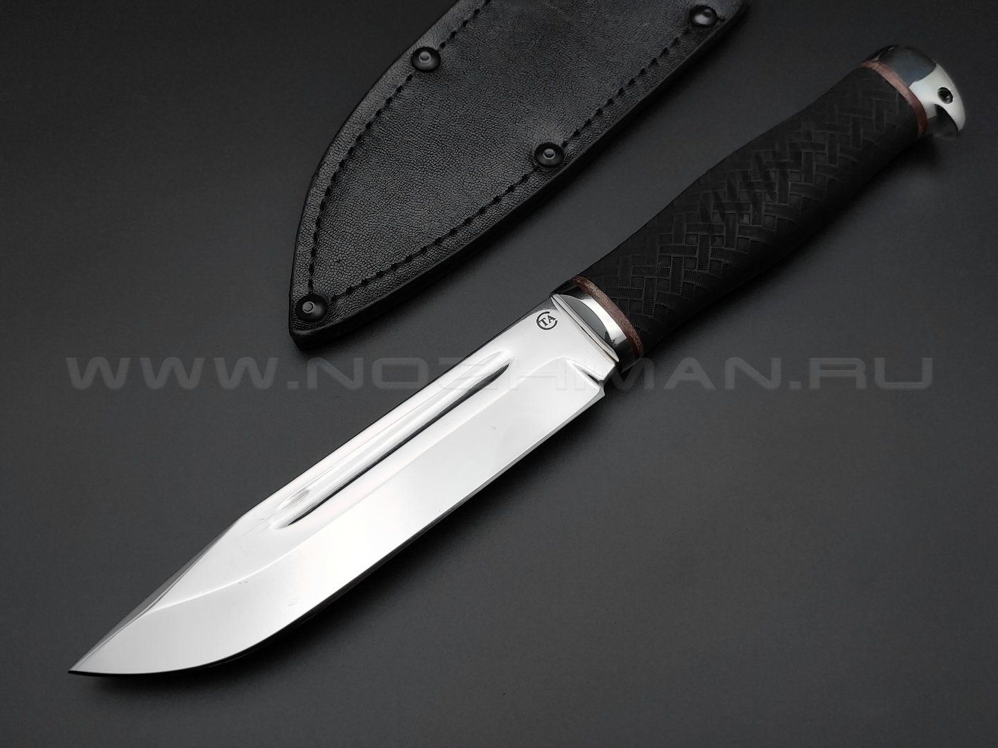 Нож "Комбат-4" сталь 95Х18, рукоять резина (Титов & Солдатова)