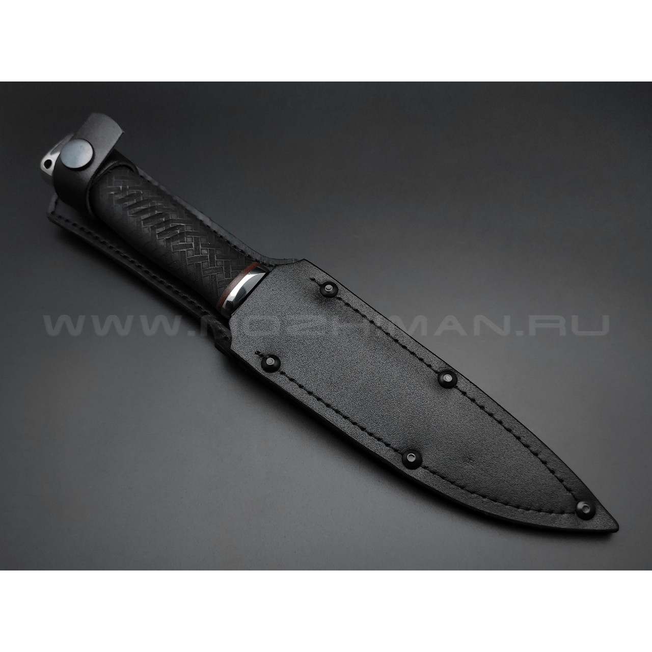 Нож "Гюрза-2" сталь 95Х18, рукоять резина, сталь (Титов & Солдатова)