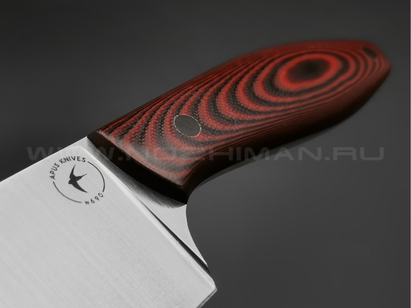 Apus Knives нож Shef-M сталь N690, рукоять G10 Red & Black