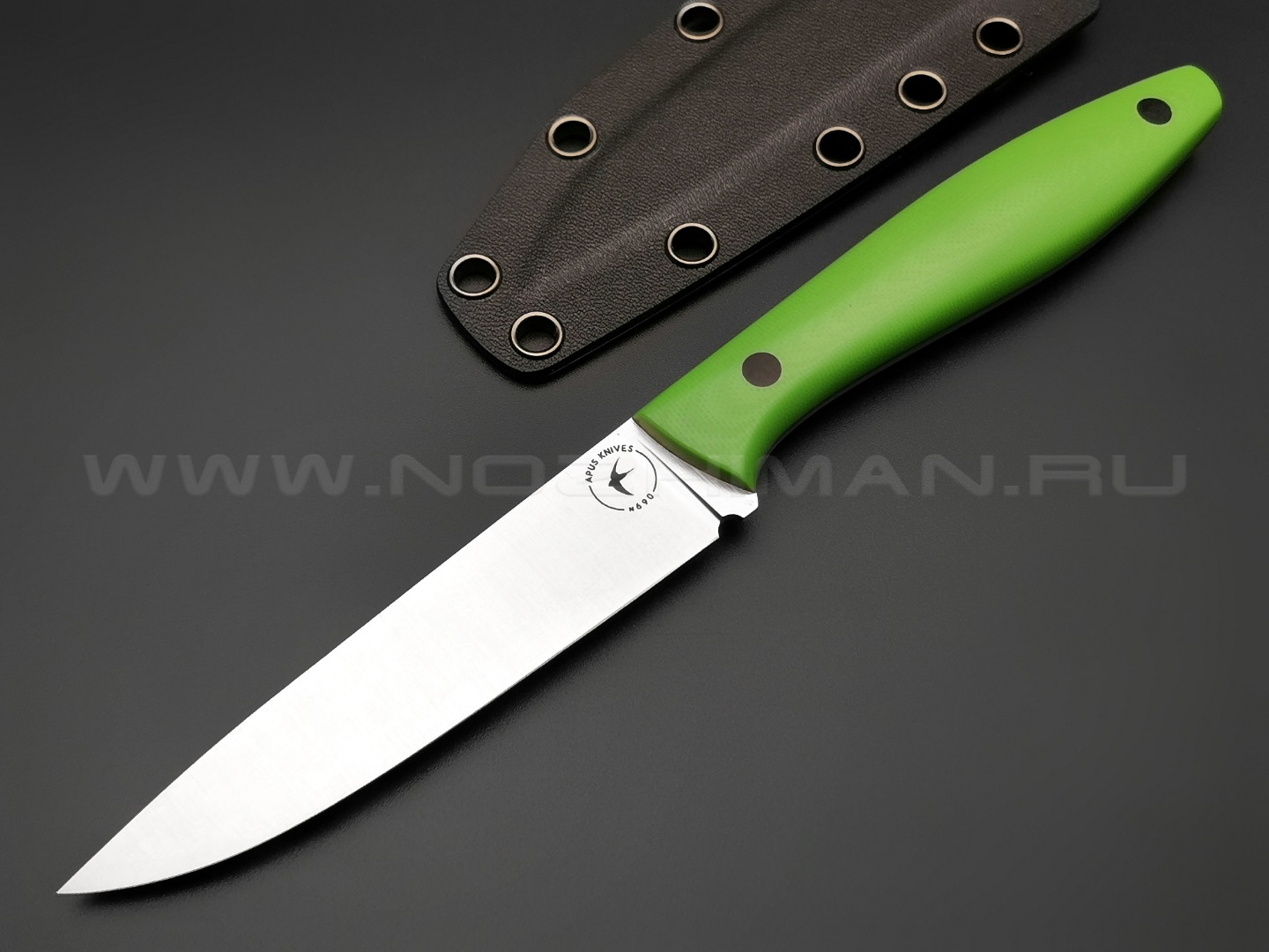 Apus Knives нож Paring сталь N690, рукоять G10 light green