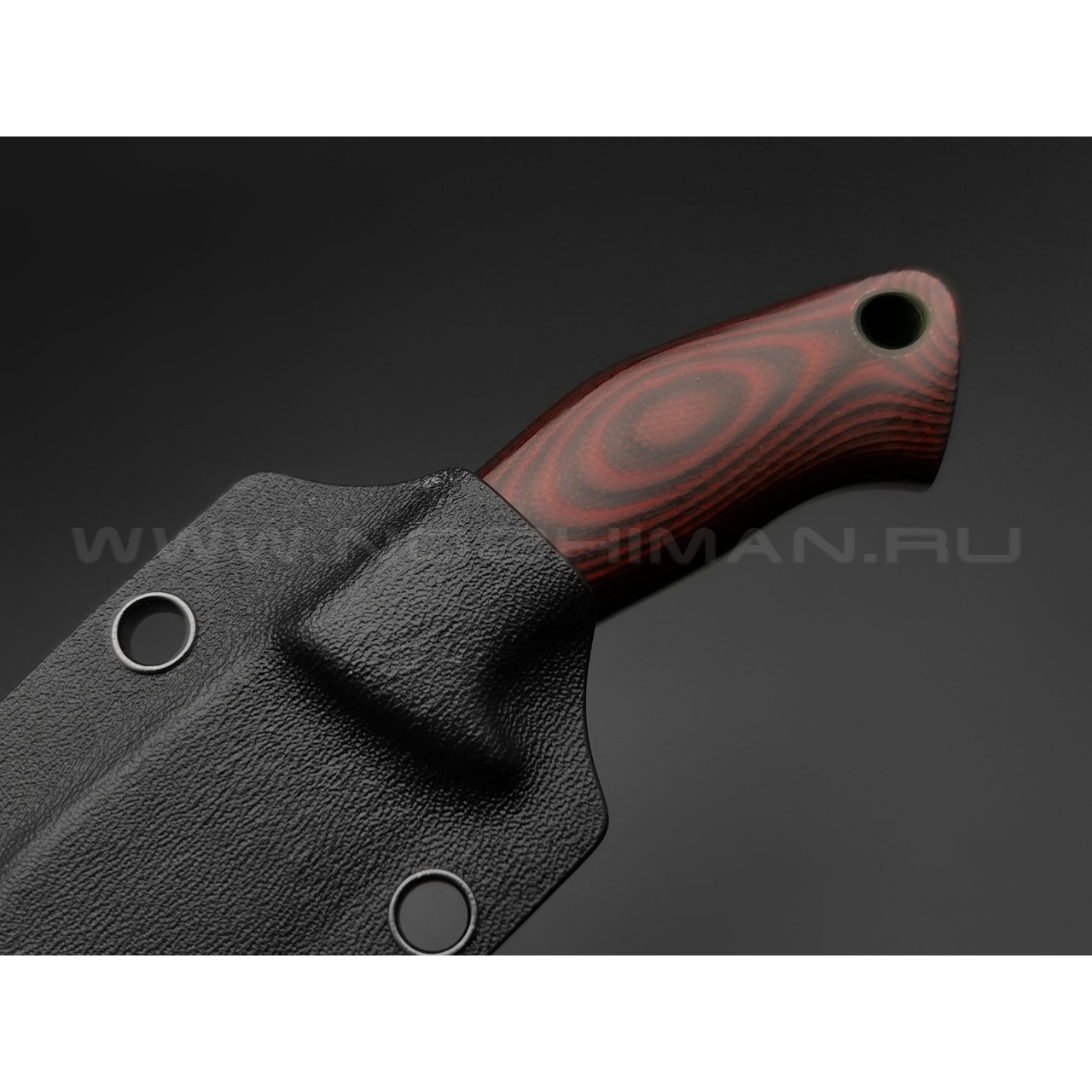 Апус нож Шейник сталь N690, рукоять G10 Black & Red