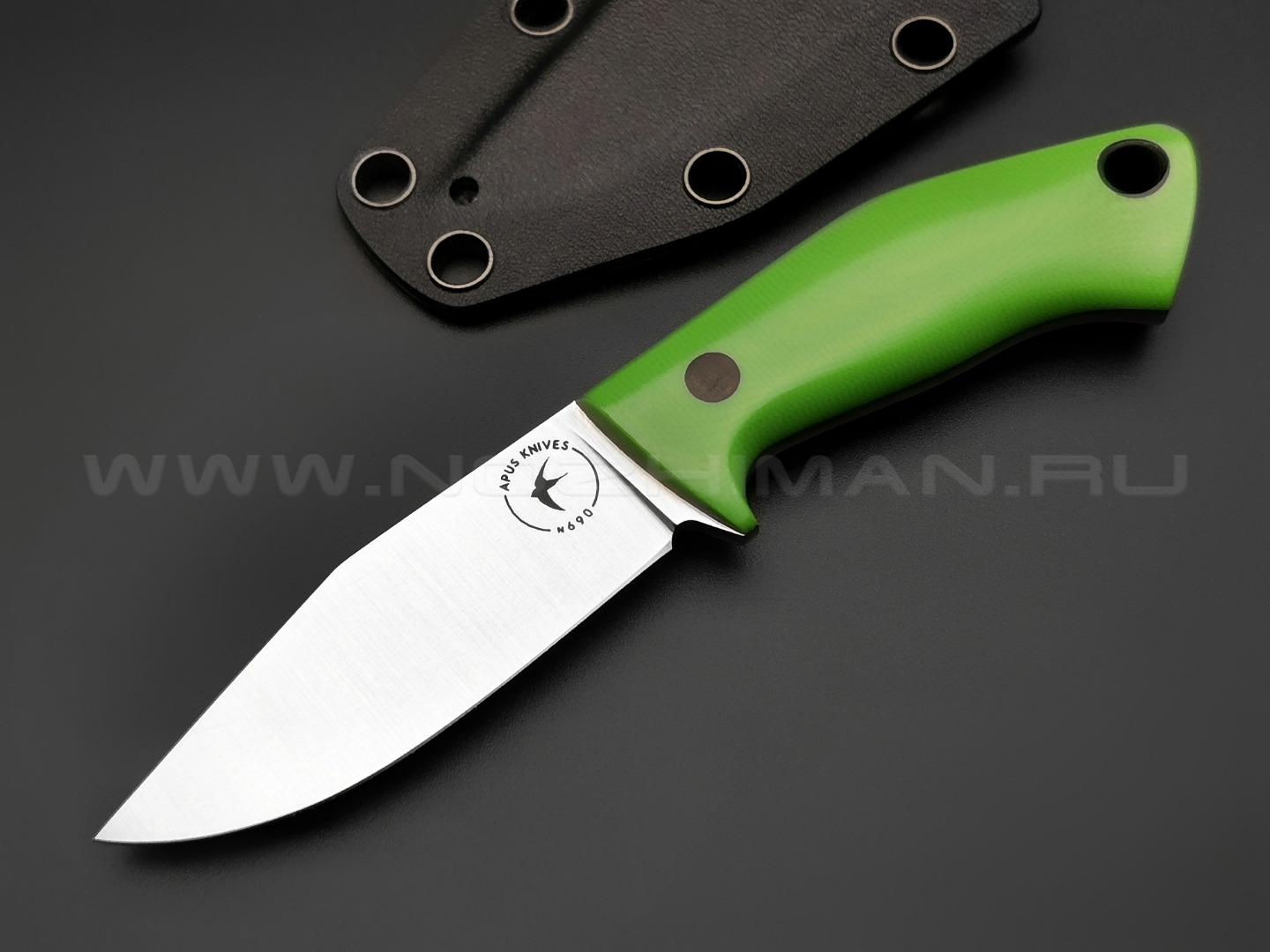 Apus Knives нож Шейник сталь N690, рукоять G10 light green