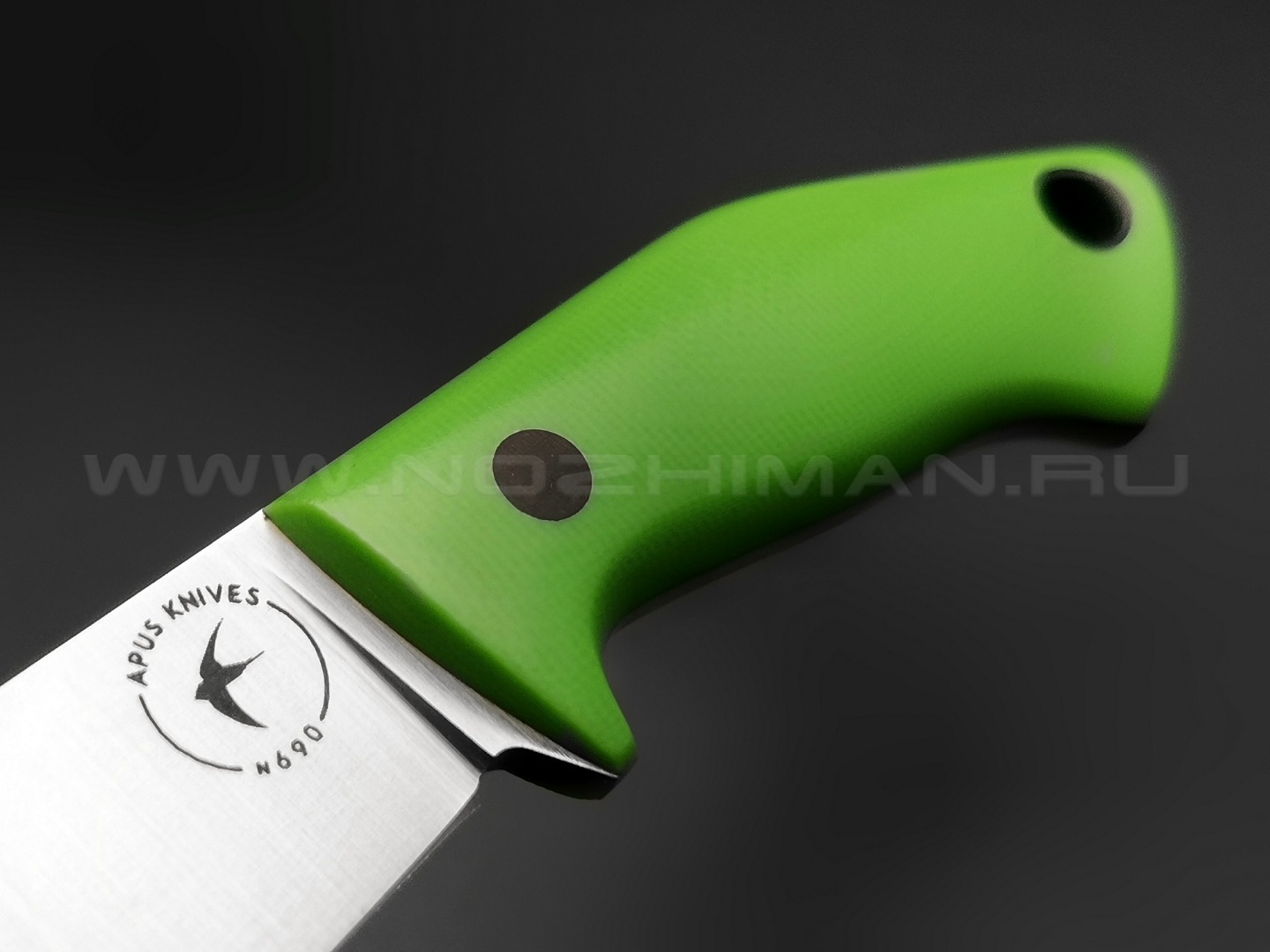 Apus Knives нож Шейник сталь N690, рукоять G10 light green