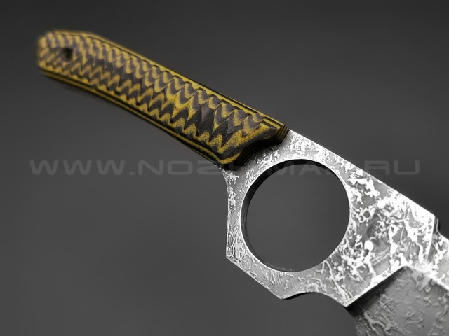 Богдан Гоготов нож NBG-5 сталь Niolox, рукоять G10 black & yellow