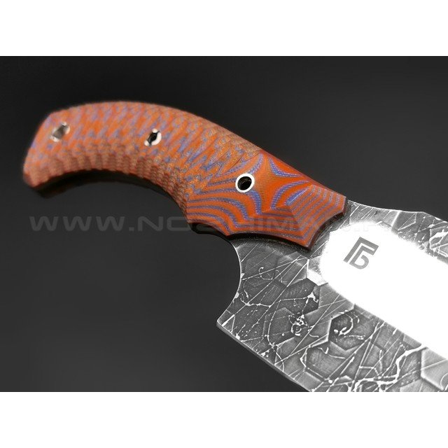 Богдан Гоготов нож NBG-12 сталь D2, рукоять G10 orange & blue