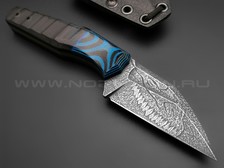 Волчий Век нож Wharn Custom Drago Edition сталь PGK WA, рукоять G10 black & blue