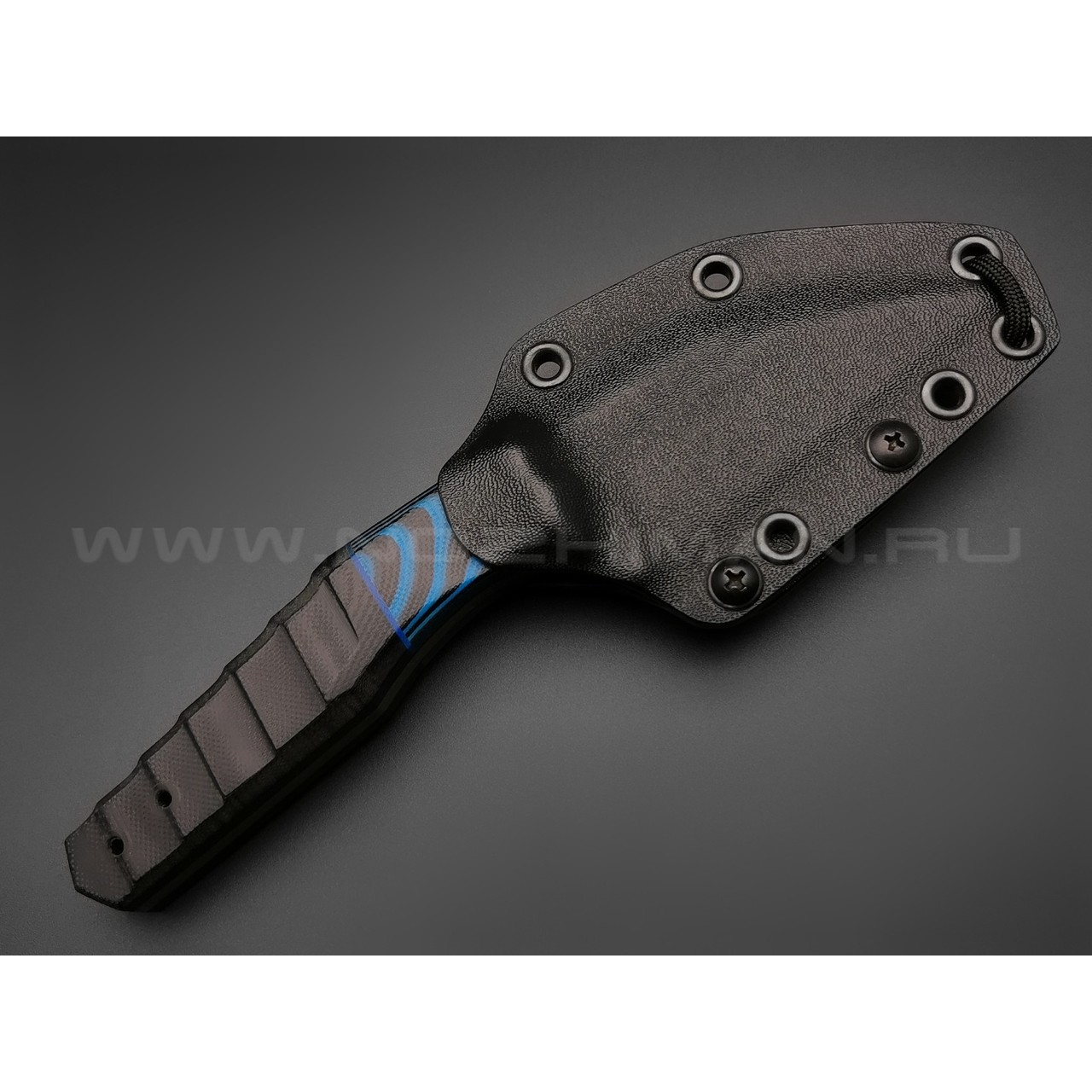 Волчий Век нож Wharn Custom Drago Edition сталь PGK WA, рукоять G10 black & blue
