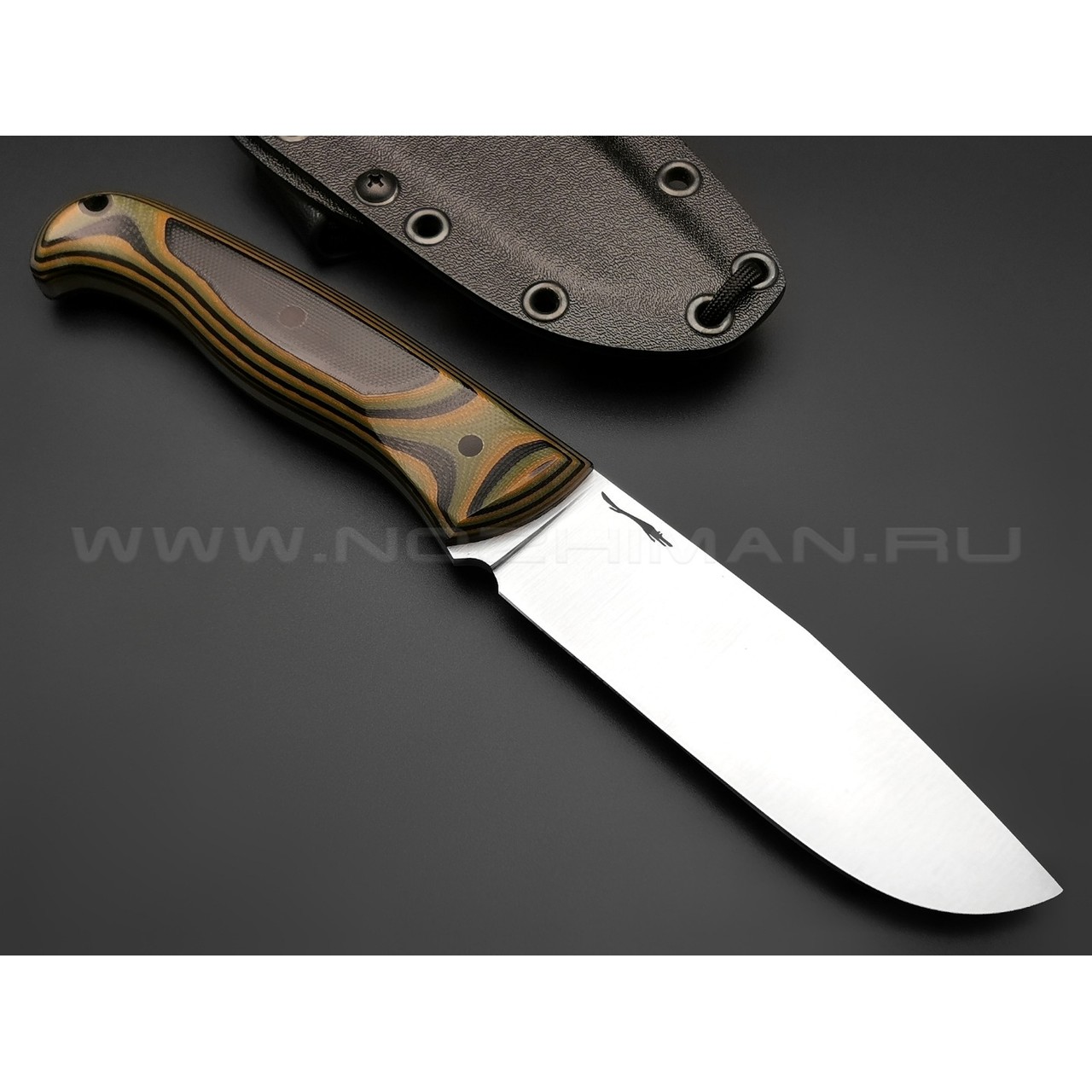 Волчий Век нож Ямской сталь Niolox WA, рукоять G10 трехцветная