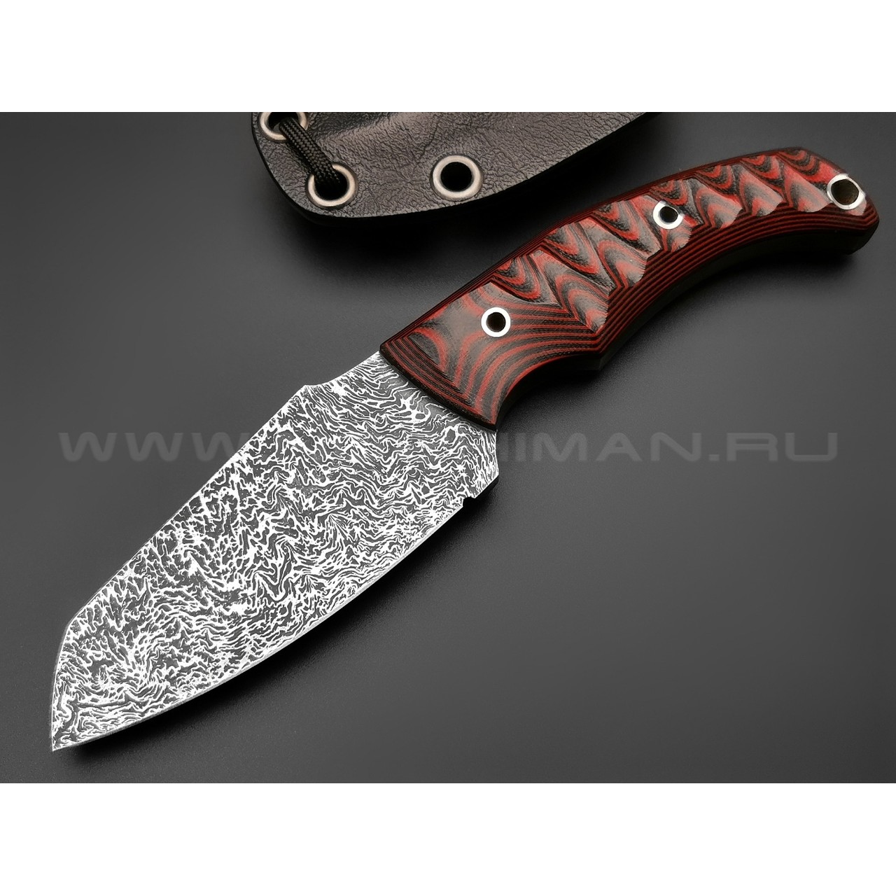 Волчий Век нож Сквозняк Brutal Edition сталь PGK WA, рукоять G10 black & red