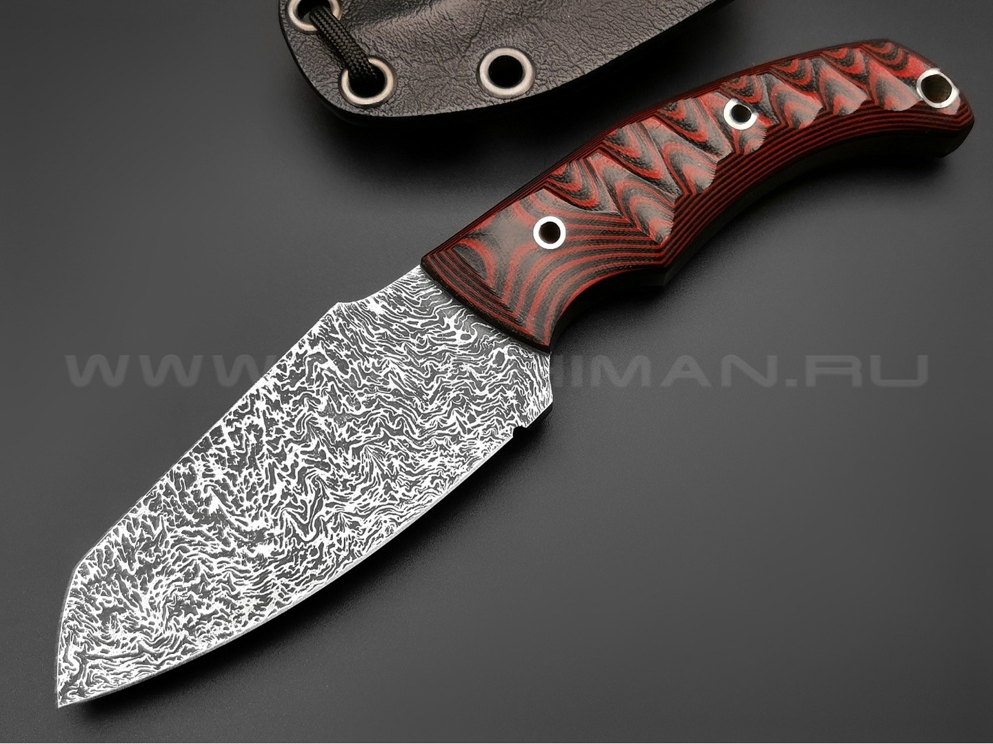 Волчий Век нож Сквозняк Brutal Edition сталь PGK WA, рукоять G10 black & red