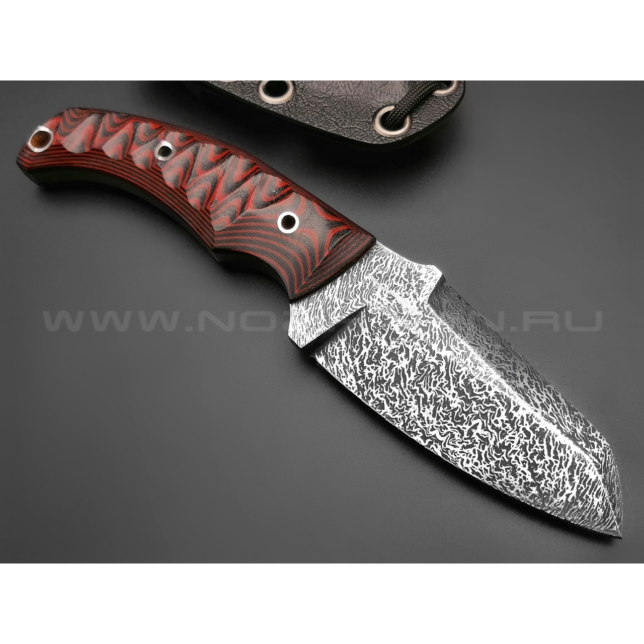 Волчий Век нож Сквозняк Brutal Edition сталь PGK WA, рукоять G10 black & red