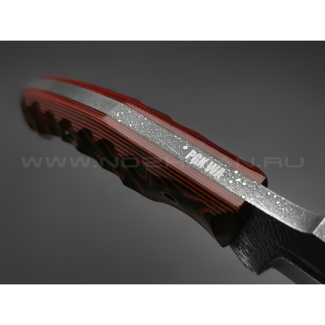 Волчий Век нож Сквозняк Brutal Edition сталь PGK WA, рукоять G10 black & red