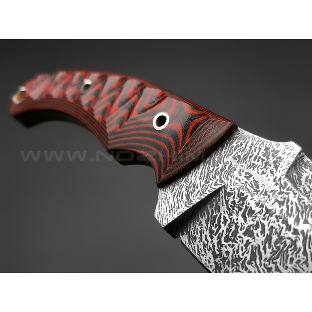 Волчий Век нож Сквозняк Brutal Edition сталь PGK WA, рукоять G10 black & red