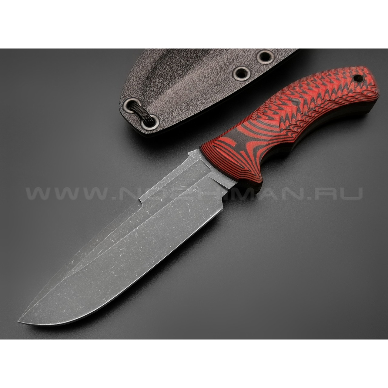 Волчий Век нож Команданте Light Edition сталь PGK WA, рукоять G10 black & red