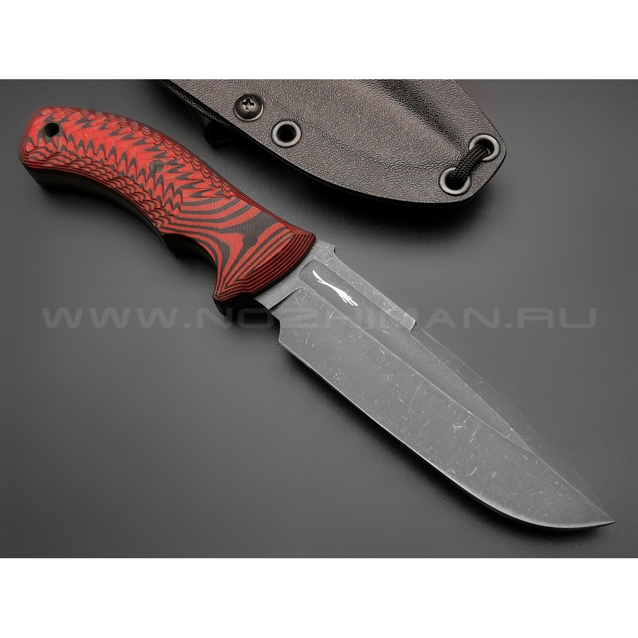 Волчий Век нож Команданте Light Edition сталь PGK WA, рукоять G10 black & red