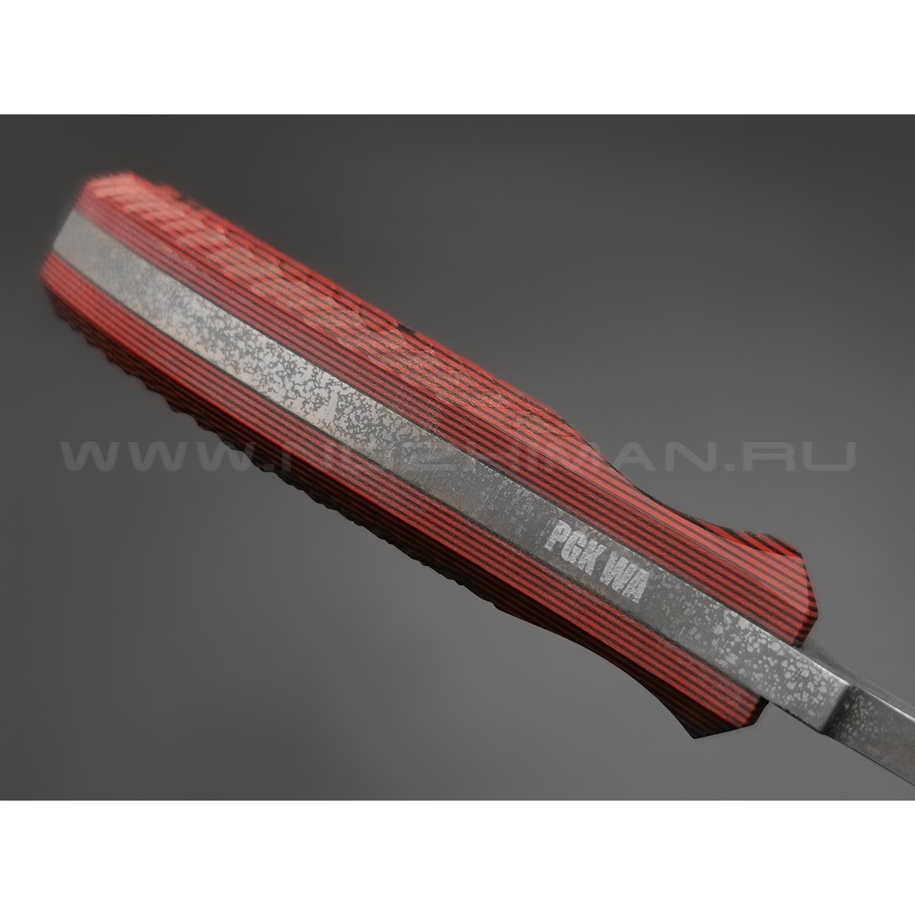 Волчий Век нож Команданте Light Edition сталь PGK WA, рукоять G10 black & red