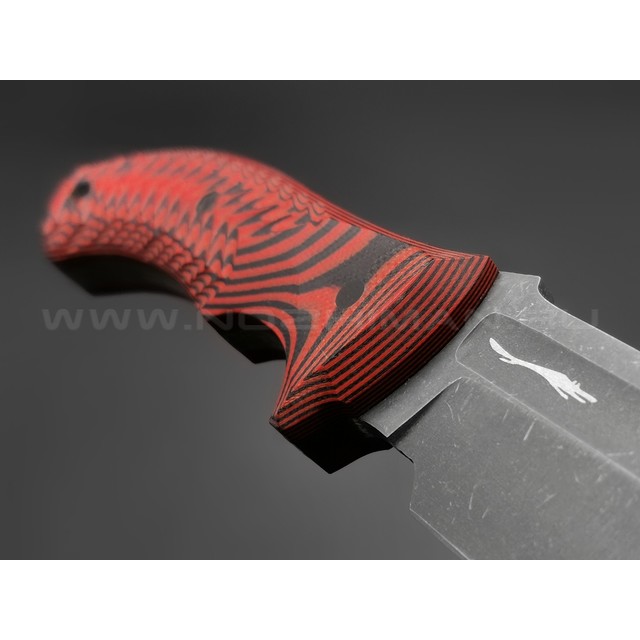 Волчий Век нож Команданте Light Edition сталь PGK WA, рукоять G10 black & red