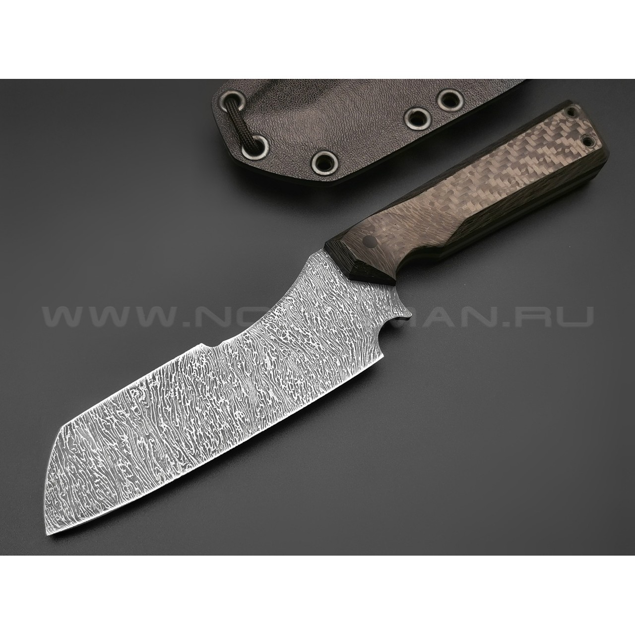 Волчий Век нож Карачун сталь Niolox WA, рукоять Carbon fiber