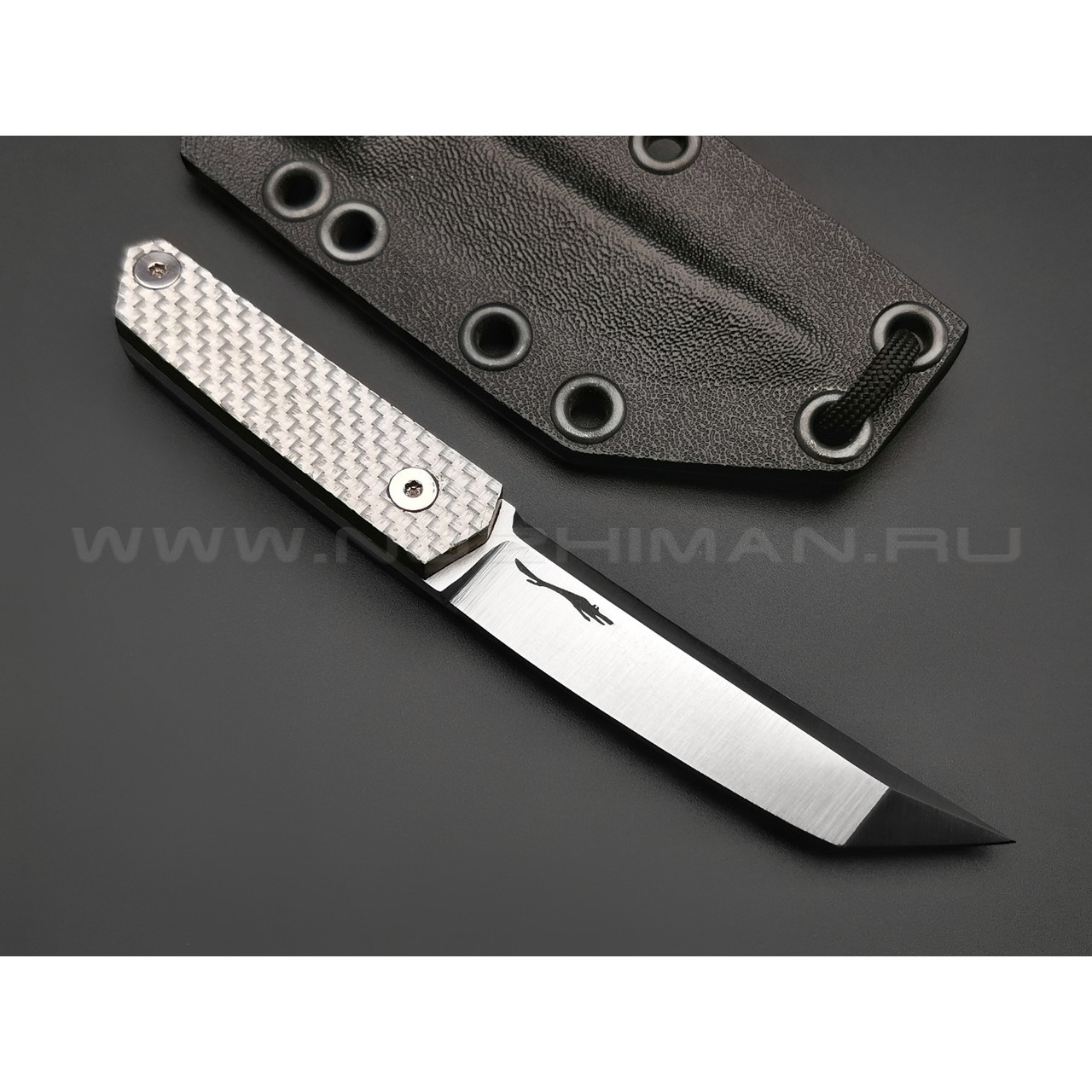 Волчий Век нож Мини Танто сталь M390 WA, рукоять Silver Twill