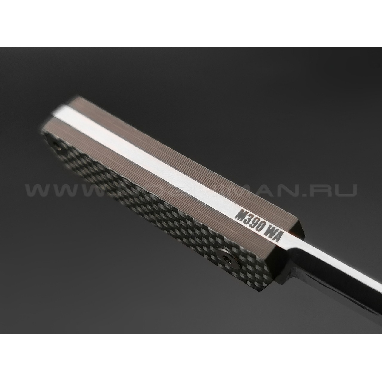 Волчий Век нож Мини Танто сталь M390 WA, рукоять Silver Twill