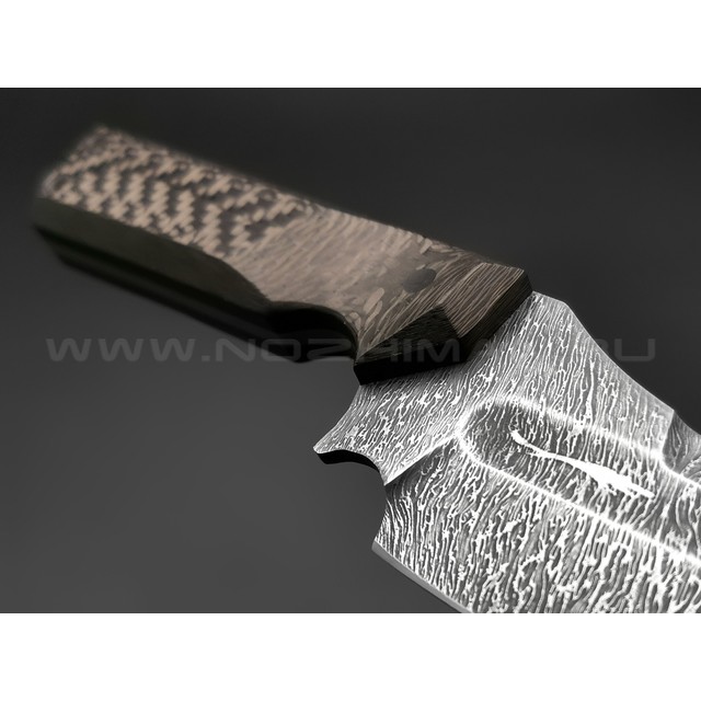 Волчий Век нож Карачун сталь Niolox WA, рукоять Carbon fiber