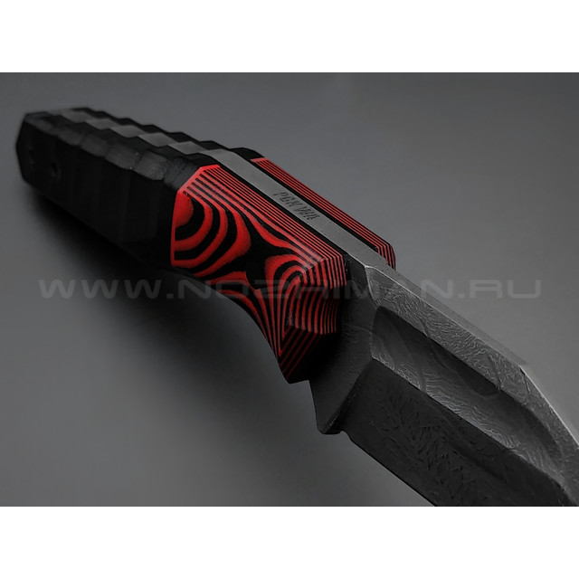 Волчий Век нож Wharn Custom Drago Edition сталь PGK WA, рукоять G10 black & red