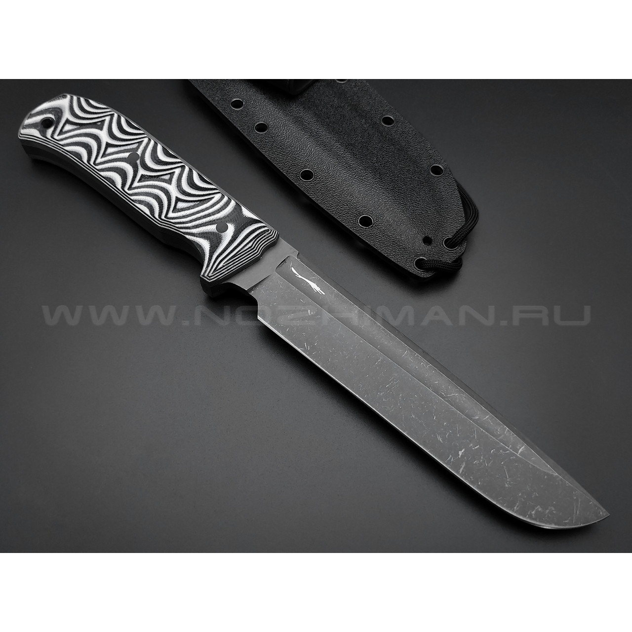 Волчий Век нож Пахарь сталь PGK WA, рукоять G10 black & white