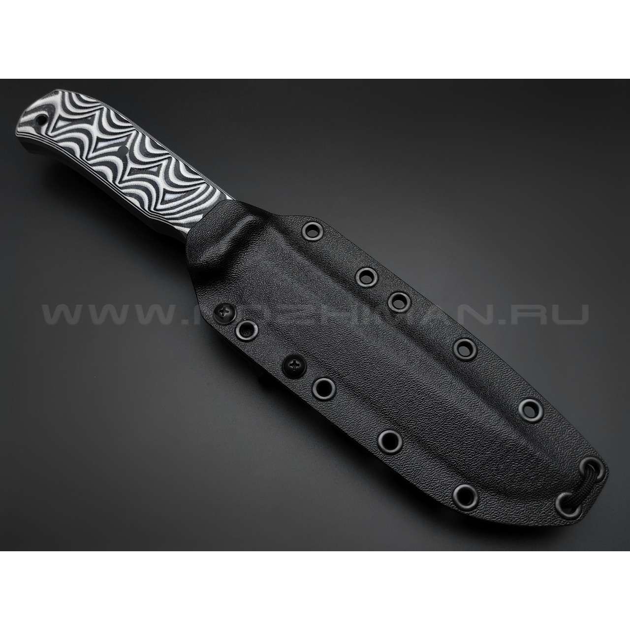 Волчий Век нож Пахарь сталь PGK WA, рукоять G10 black & white
