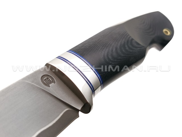 Нож "НЛВ45" ламинат K340, рукоять микарта, мельхиор (Кузница Васильева)
